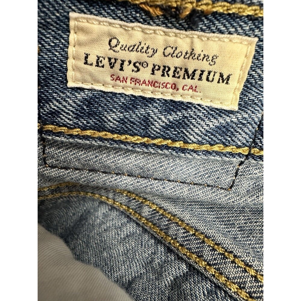 Levi’s Premium High Loose Taper Jeans Women’s W28 L29 High Rise Raw Hem Blue - Picture 3 of 15